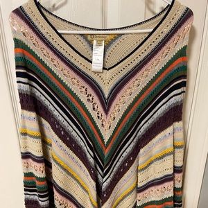 Democracy brand women’s crochet poncho (L/XL)